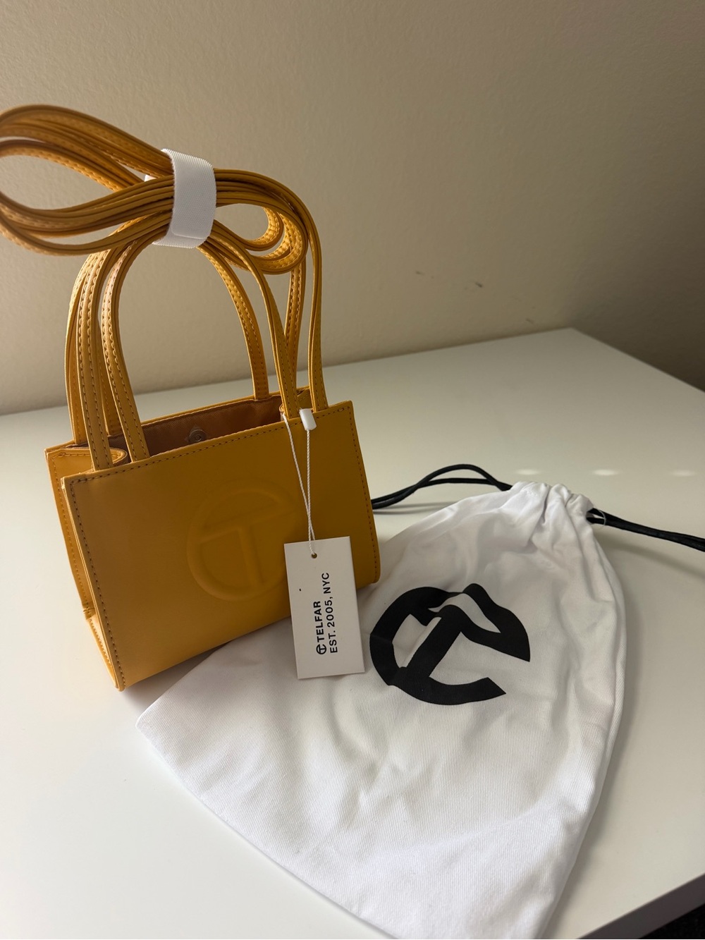 Telfar Yellow Small Shopping Tote